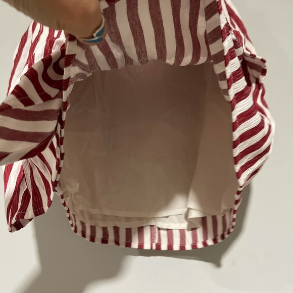 Altar’d State Red White Striped skirt tie side s - Picture 5 of 10
